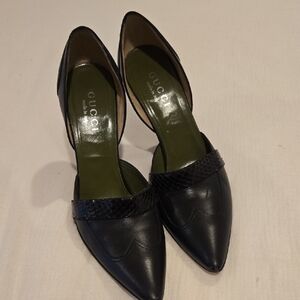 Gucci Black Pointed Toe D'Orsay Heels